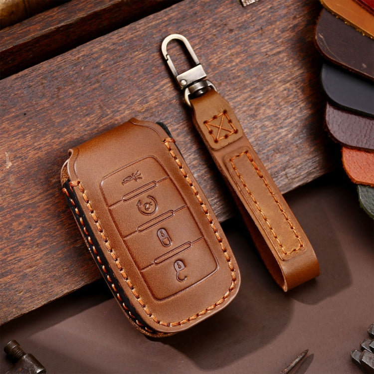 Genuine Leather Key Protection Case for Dodge Ram 4-Button Remote