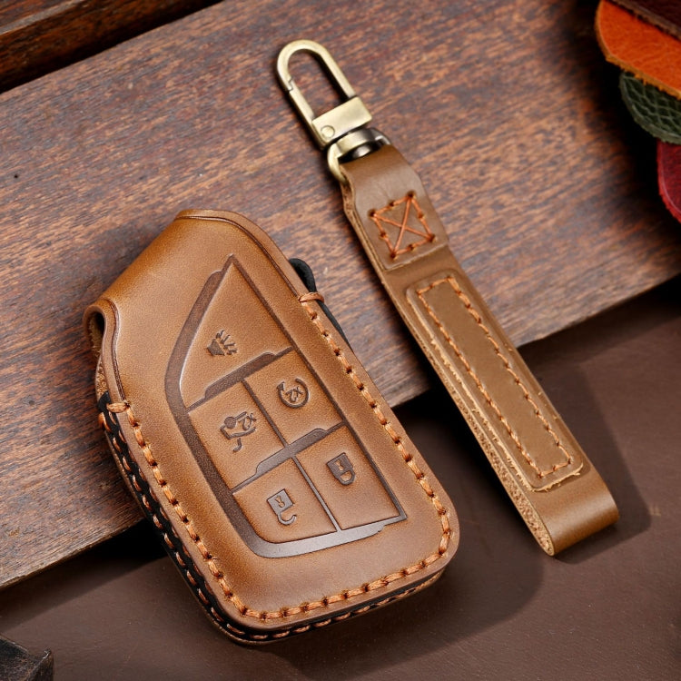 Luxury Leather Key Cover for Cadillac CT5, CT6 & XT6 - Premium Protection Case