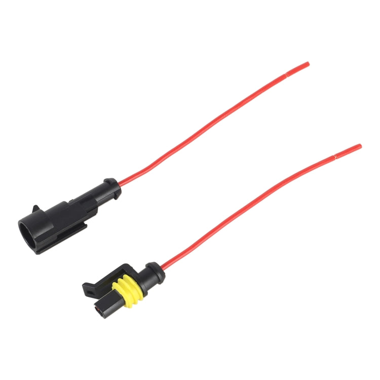 10pcs 1P Car Waterproof Plug Car Connector Plug-In, Length:10cm