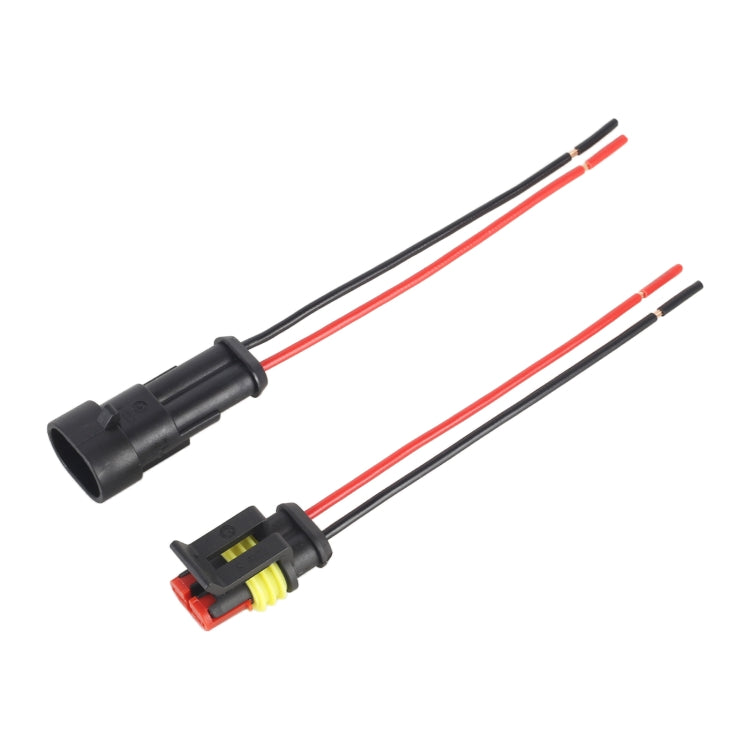 10pcs 1P Car Waterproof Plug Car Connector Plug-In, Length:10cm