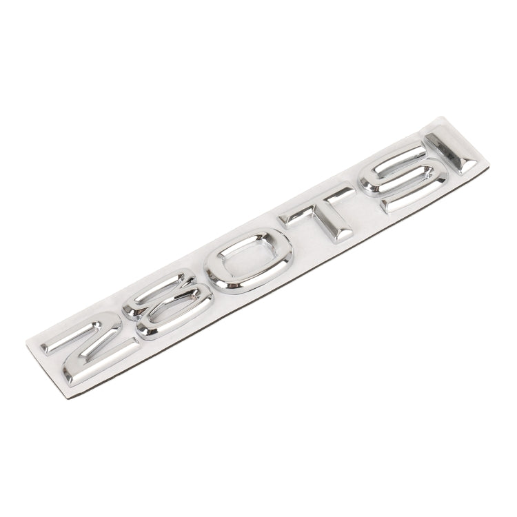 Car 280TSI Electroplated 3D Metal Personalized Decorative Stickers, Size: 15x2.5x0.5cm
