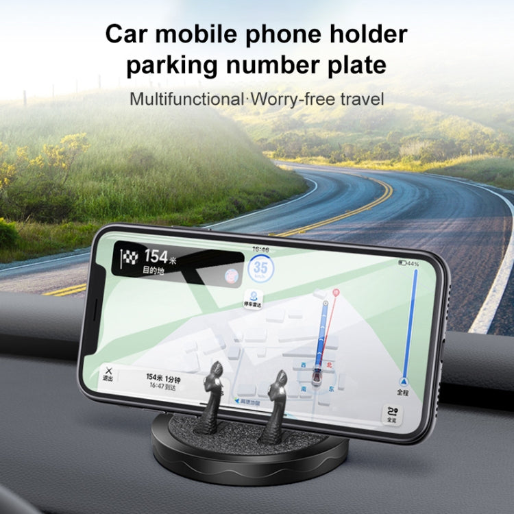 Diamond Peacock Shape Car Center Console Phone Holder with Phone Number Plate