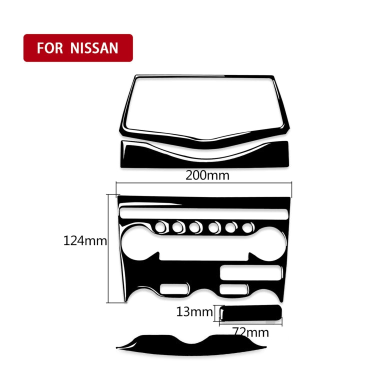 Piano Black ABS Decorative AC Control Panel Sticker for Nissan 370Z Z34 (2009- Present) - Easy Fit Self-Adhesive Upgrade
