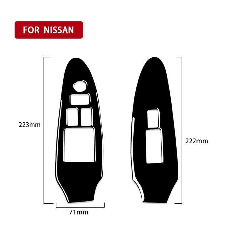 Nissan 370Z Z34 2009- Stylish 2-in-1 Car Window Lift Panel with Decorative Hole Sticker - Left Drive