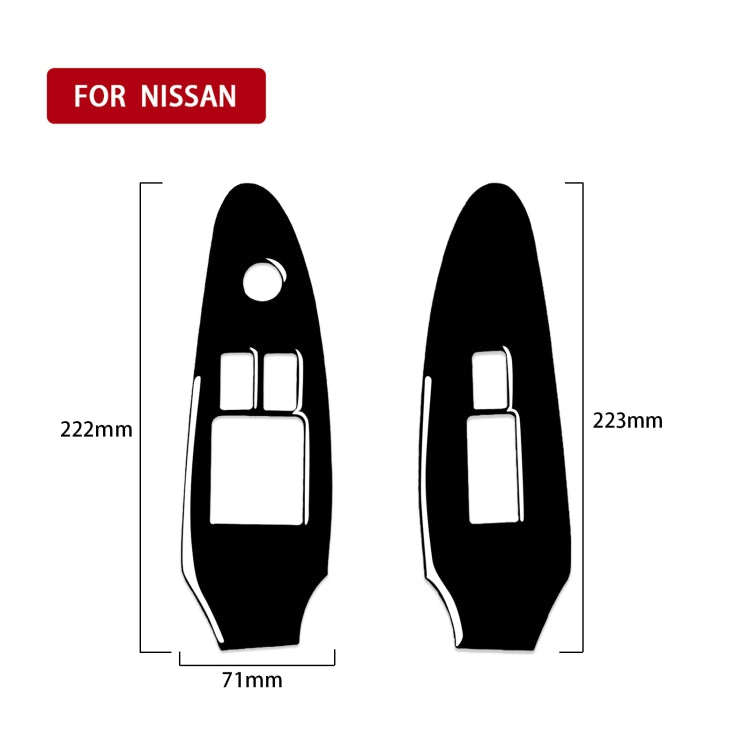 Nissan 370Z Z34 2009- Stylish 2-in-1 Window Lift Panel Trim Sticker for Left-Hand Drive