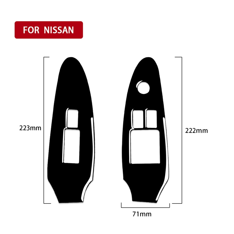 Nissan 370Z Z34 2009- Custom 2-in-1 Window Lift Panel Trim Sticker - Right-Hand Drive
