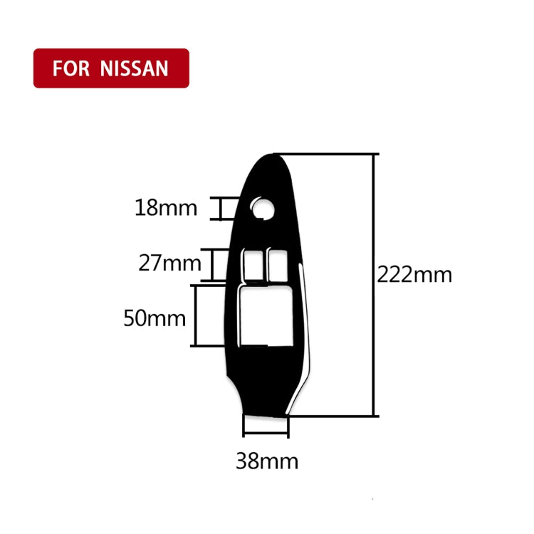 Nissan 370Z Z34 2009- Driver Side Door Lift Panel Decorative Sticker - Premium Piano Black Finish