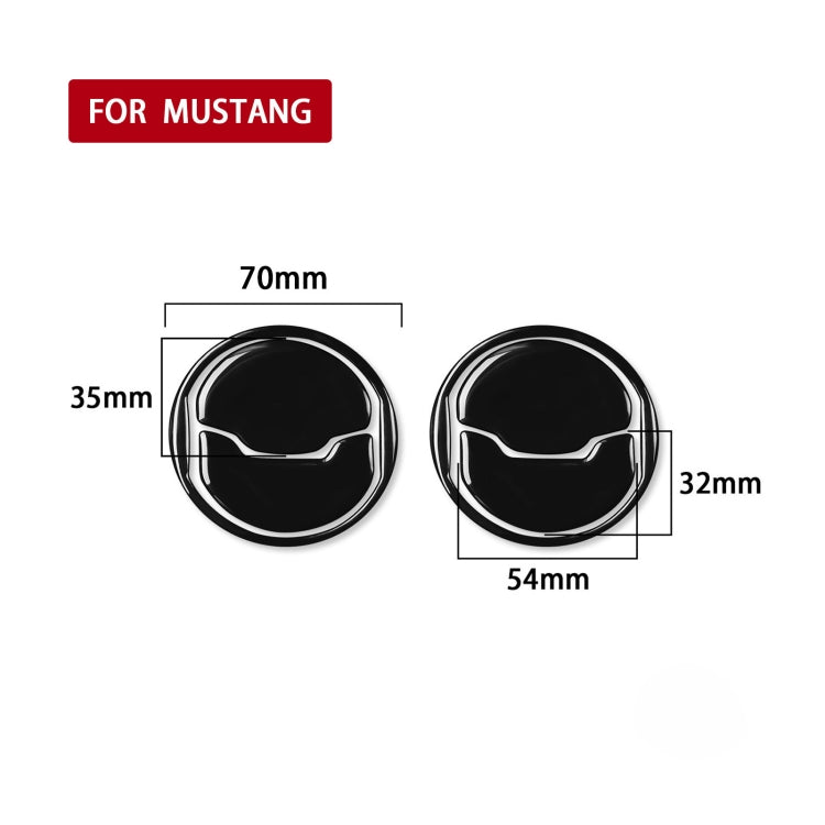 Stylish 6-in-1 Air Vent Trim Stickers for Ford Mustang (2015-2020) - Left and Right Drive Compatible