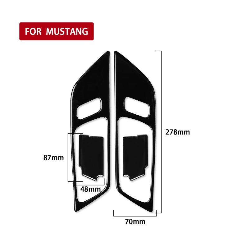 Ford Mustang 2015-2020 Stylish Door Panel Trim Stickers - Left and Right Drive Universal Fit