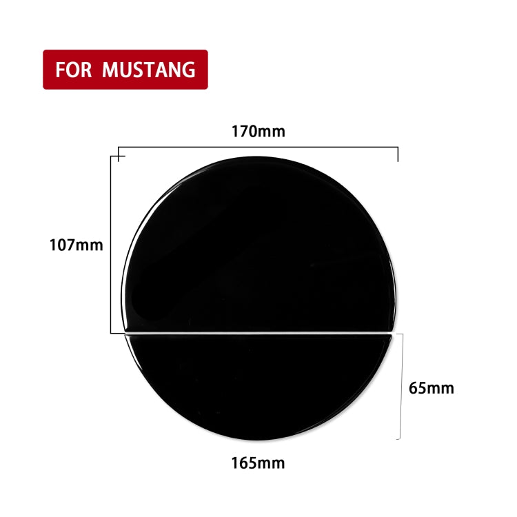 Stylish ABS Decorative Sticker for Ford Mustang Fuel Tank Cap (2015-2020) - Universal Fit for Left and Right Drive
