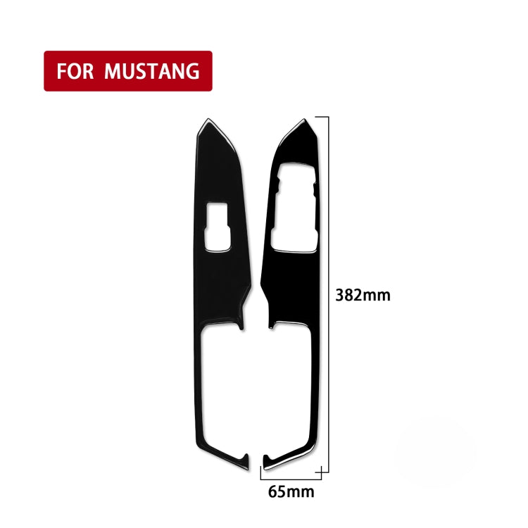 Stylish ABS Decorative Window Lift Sticker for Ford Mustang (2015-2020) - Right Hand Drive