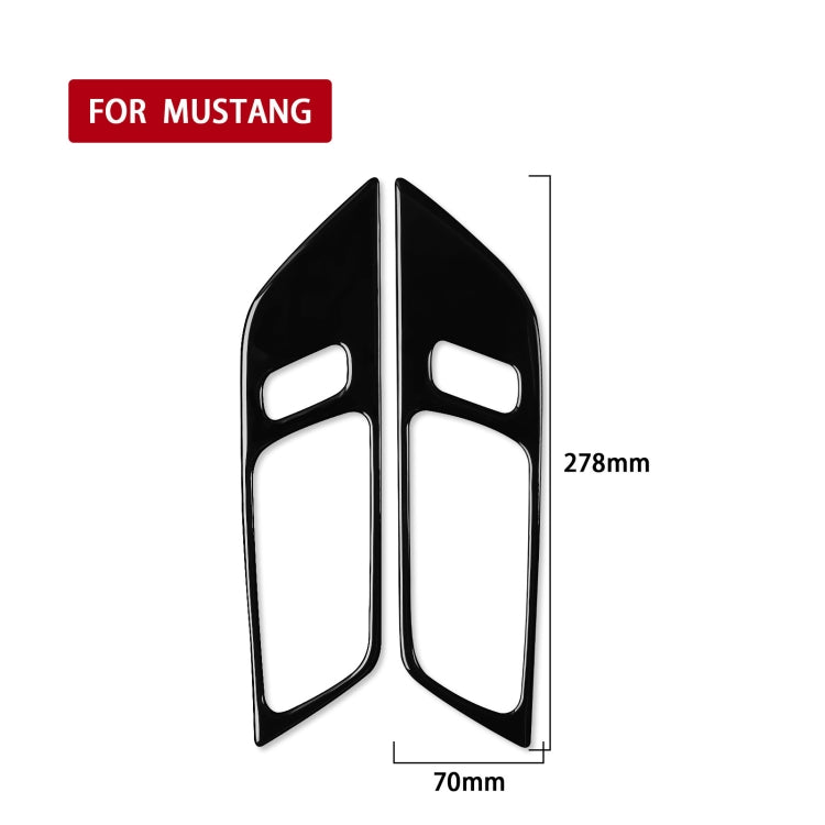 Stylish ABS Door Handle Panel Stickers for Ford Mustang 2015-2020, Left & Right Drive Universal Fit