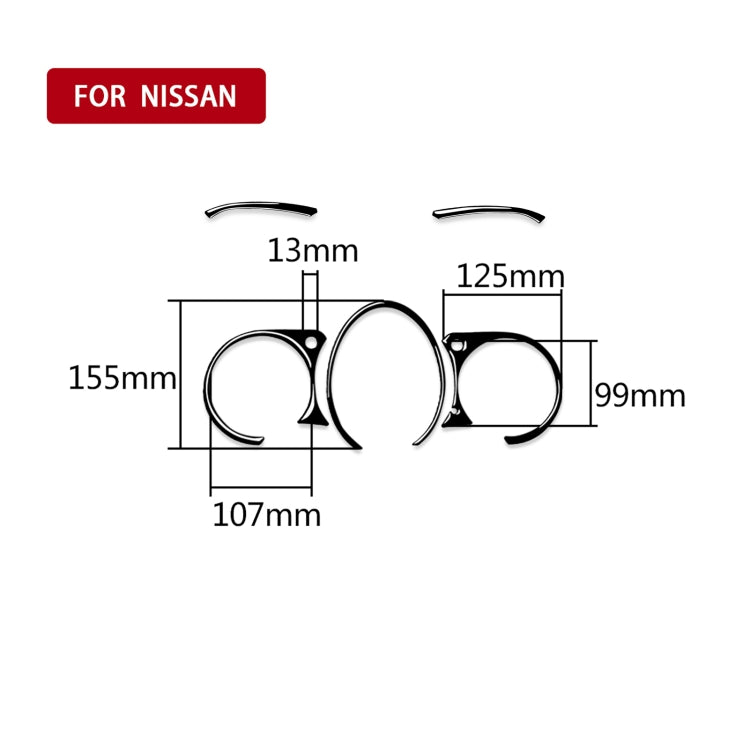 Nissan 370Z Z34 2009- 5-in-1 Stylish Dashboard Decoration Sticker for Left & Right Drive