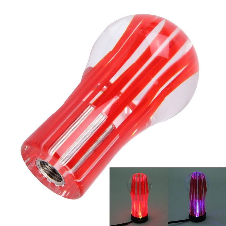 Illuminated Crystal Gear Shift Knob with Dual LED Lights - Green & Blue (8.2 x 4.5 x 3.0 cm)
