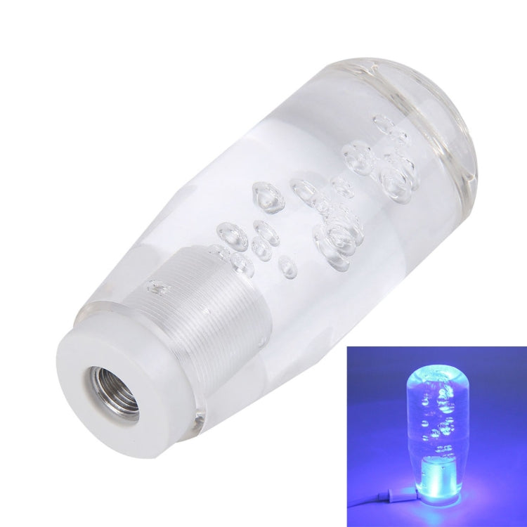 Illuminated Crystal Gear Shift Knob with LED Magic Lamp Base - Red & Blue, 10cm x 4.5cm x 3.2cm