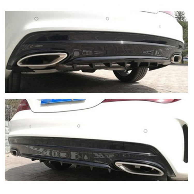 Universal Car Rear Bumper Lip Diffuser 5 Shark Fin Style Black ABS, Size: 58.4 x 53.3 x 15.2cm, 60.0x18.0x5.0cm Black