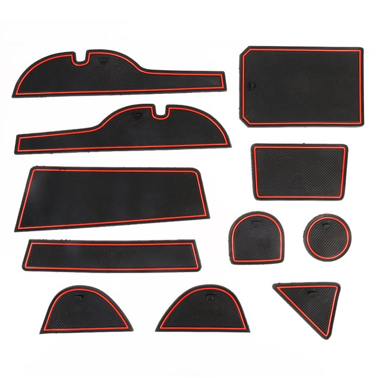 Stylish Red Anti-Slip Cup Holder Mats for Toyota RAV4 (2013-2015)