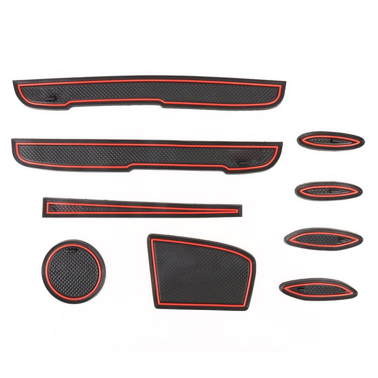 Toyota Vios 2014-2016 Red Anti-Slip Cup Holder Mats – Stylish Interior Door Accessories