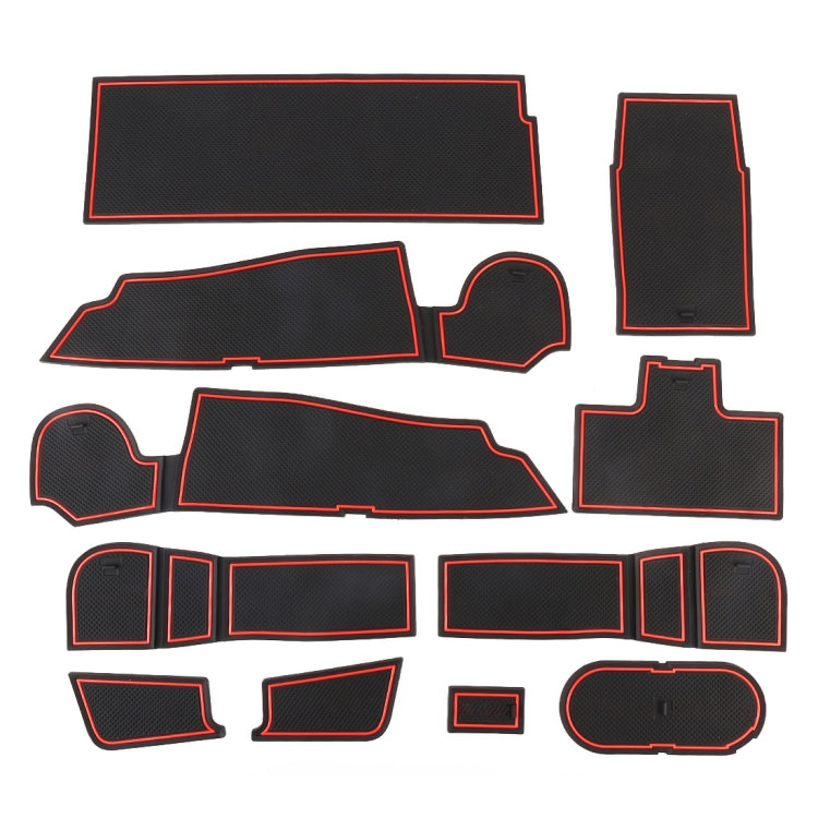 Stylish Red Anti-Slip Cup Holder Mats for Mercedes-Benz A Class 2019