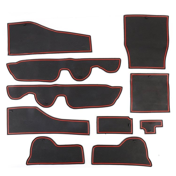 Stylish Red Anti-Slip Door Mats for Mercedes-Benz GLC200 - Perfect Fit and Durable Design