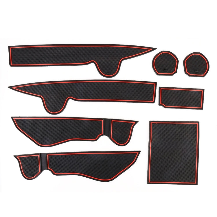 Stylish Red Anti-Slip Cup Holder Mats for Mercedes-Benz C200L Interior Upgrade