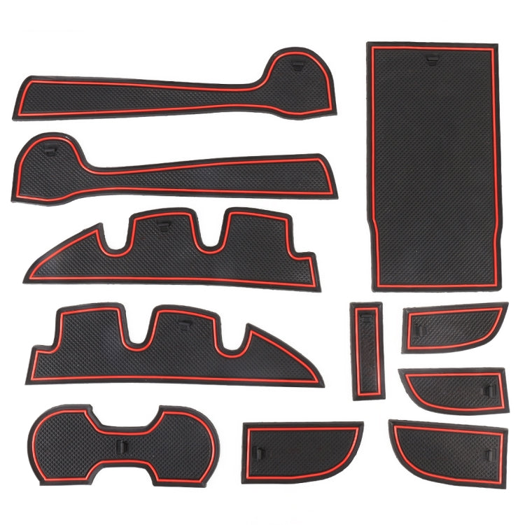 Stylish Anti-Slip Cup Mats for Toyota Camry 2012-2016 - Red Interior Door Pads