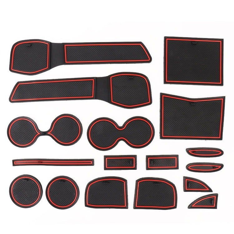 Stylish Red Anti-Slip Door Mat Set for Nissan X-Trail (2013-2016)