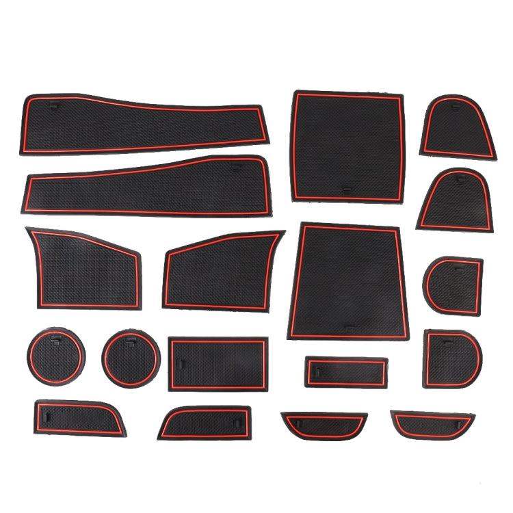Stylish Red Anti-Slip Cup Holder Mats for Subaru Forester (2013-2018)