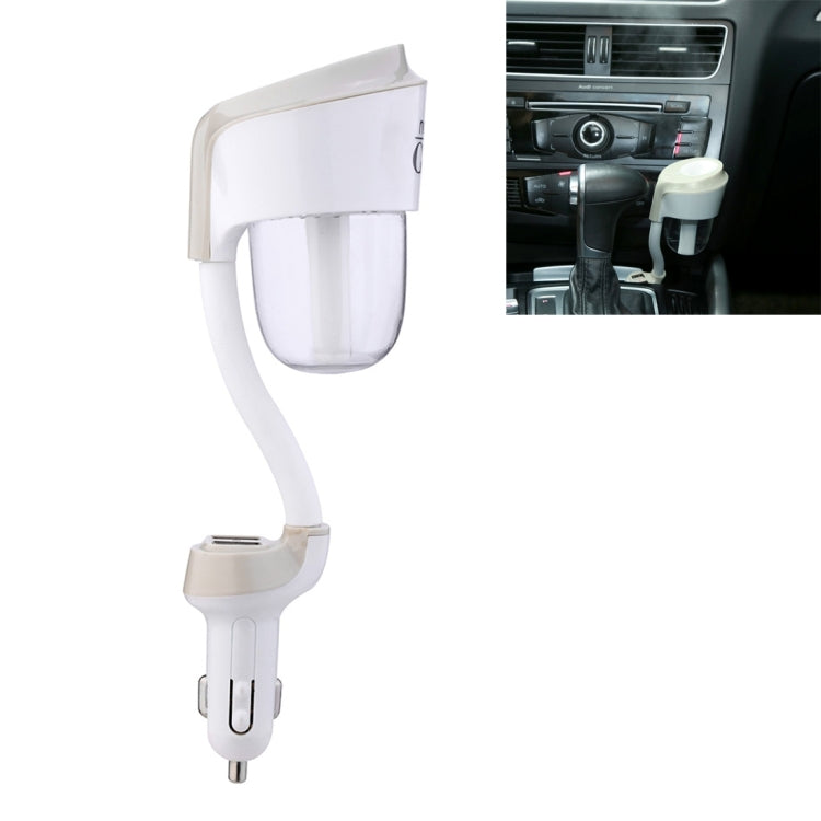 Nanum II 50mL Rotation Aromatherapy Air Purifier Humidifier with 2 USB Charger Ports for DC 12V Car Auto, Nanum II Black, Nanum II Blue, Nanum II Purple, Nanum II White