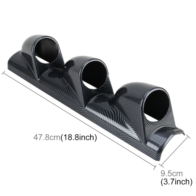 Tri-Gauge Dashboard Pod Holder for 60mm Automotive Instruments - Universal Mount for Vehicle Performance Monitoring