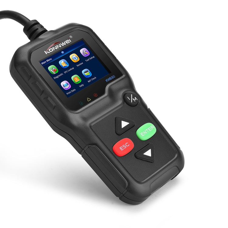 KONNWEI KW680 Mini OBDII Car Auto Diagnostic Scan Tools Auto Scan Adapter Scan Tool (Can Detect Battery and Voltage, Only Detect 12V Gasoline Car)