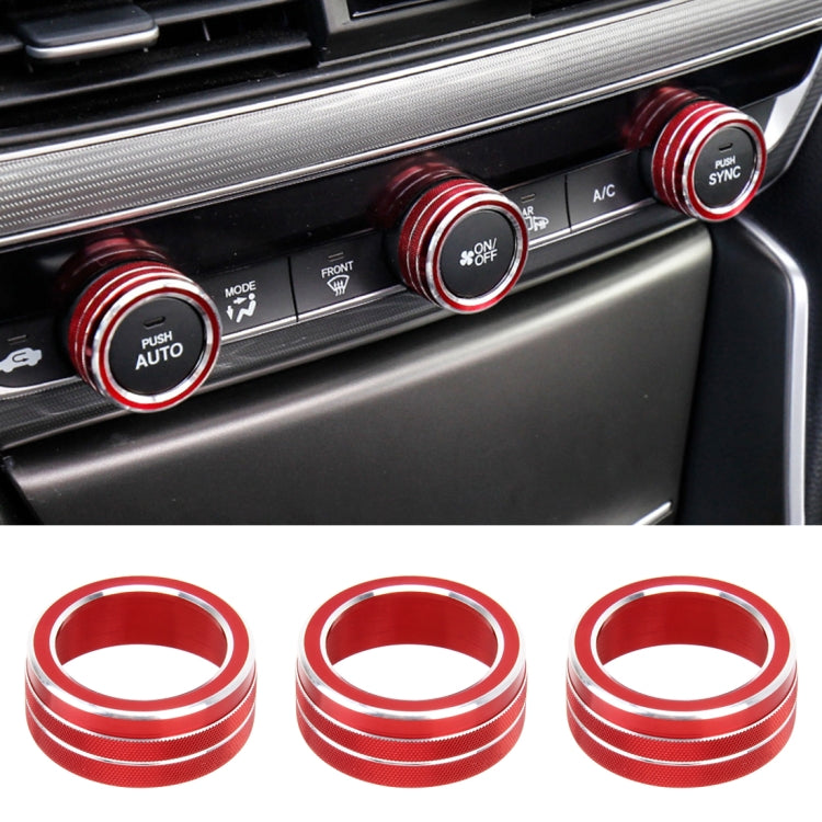 Set of 3 Stylish Metal Climate Control Knobs for Honda Accord 10th Gen