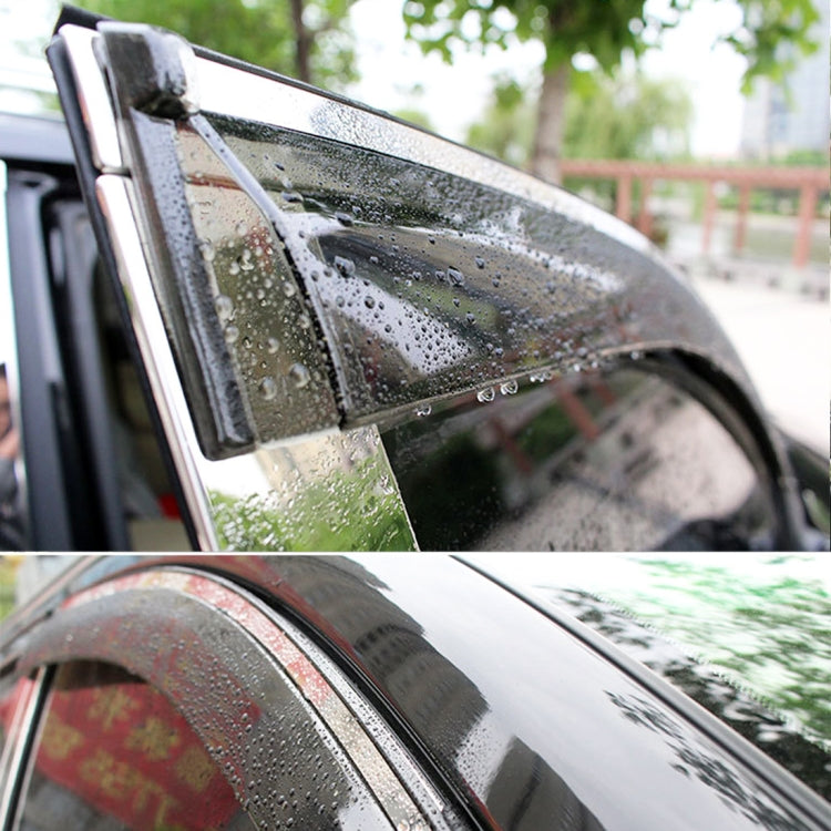 4 PCS Window Sunny Rain Visors Awnings Sunny Rain Guard for Ford Fiesta 2010-2018 Version Sedan, For Ford Fiesta 2010-2018