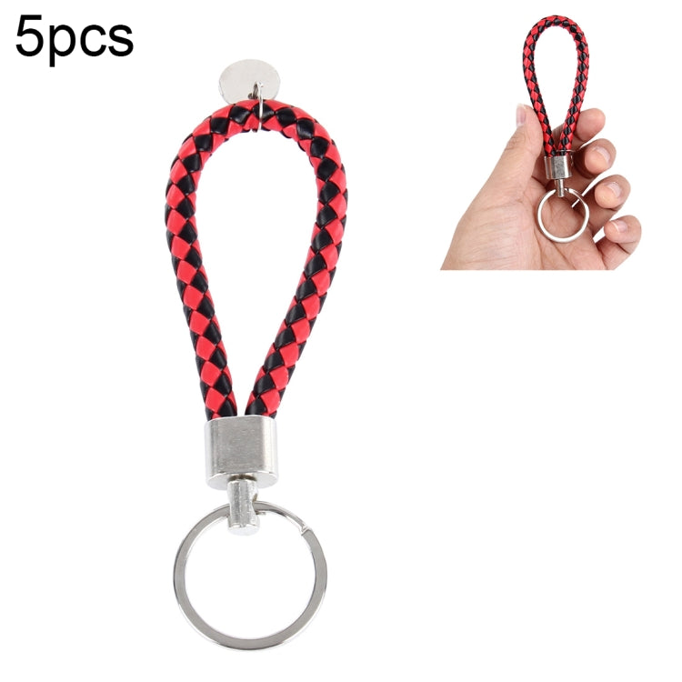 5pcs Car Key Ring Holder With Leather Strip, Car Key Ring Holder(Baby Blue), Car Key Ring Holder(White), Car Key Ring Holder(Yellow), Car Key Ring Holder(Dark Red), Car Key Ring Holder(Black), Car Key Ring Holder(Orange), Car Key Ring Holder(Pink)