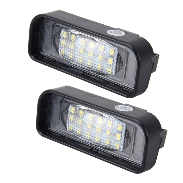 2 PCS License Plate Light with 18 SMD-3528 Lamps with Canbus for Mercedes-Benz W220,2W 120LM,6000K, DC12V(White Light)