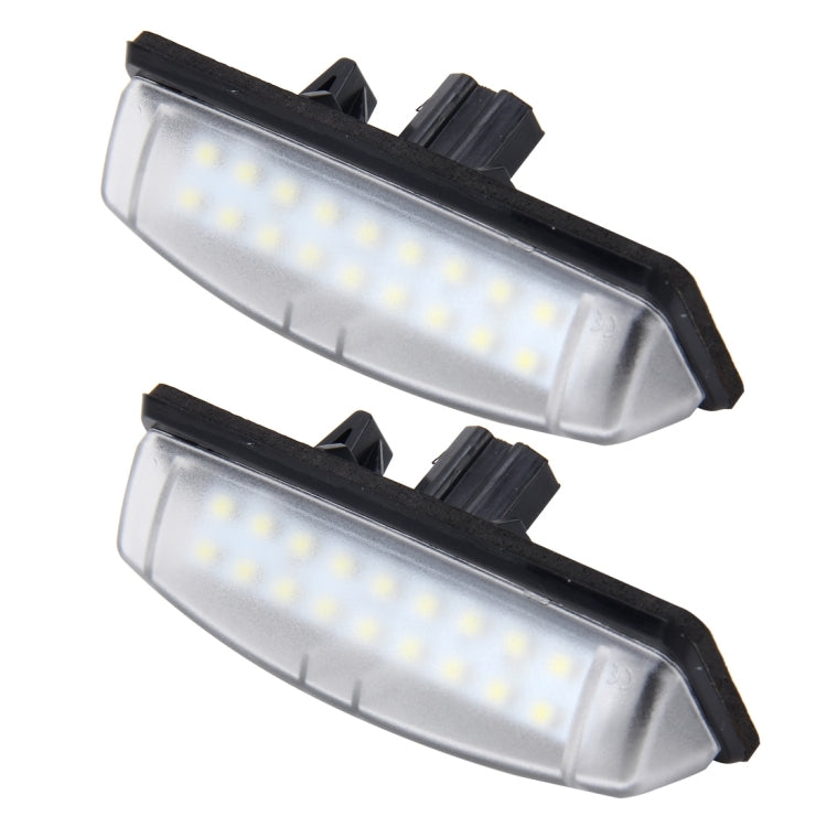 2 PCS License Plate Light with 18 SMD-3528 Lamps for Toyota,2W 120LM,6000K, DC12V(White Light)