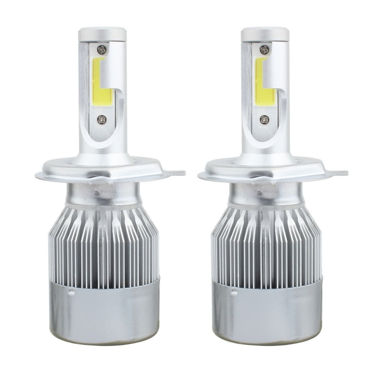 2 PCS H4 18W 1800 LM 6000K IP68 Canbus Constant Current Car LED Headlight with 2 COB Lamps, DC 9-36V