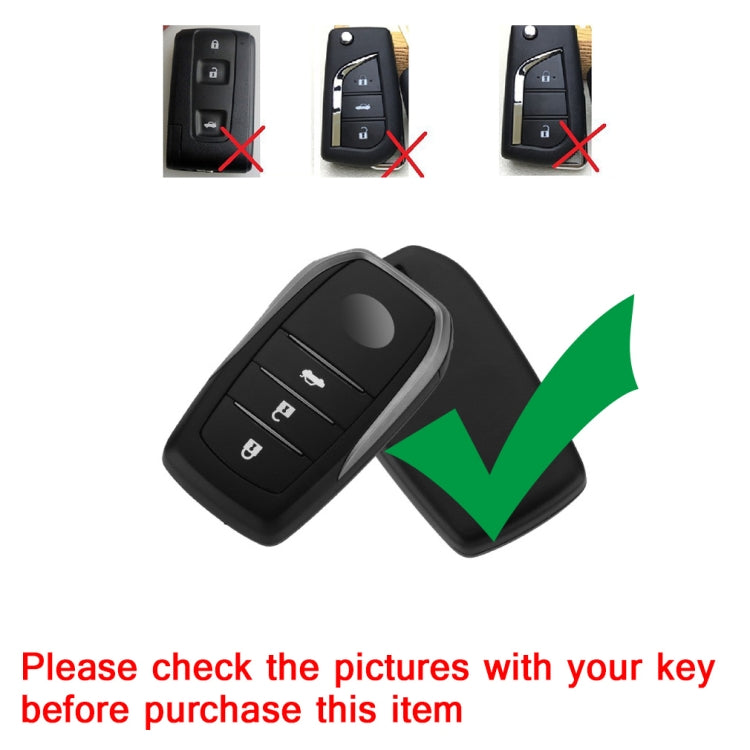 Stylish Electroplated TPU Car Key Cover with Key Ring for Toyota Models: Highlander, Crown, Prado, Vios, Camry, Corolla