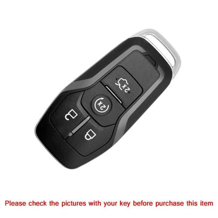 Sleek TPU Electroplated Car Key Cover with Ring for Ford Explorer, Edge, Mondeo, EcoSport & Taurus