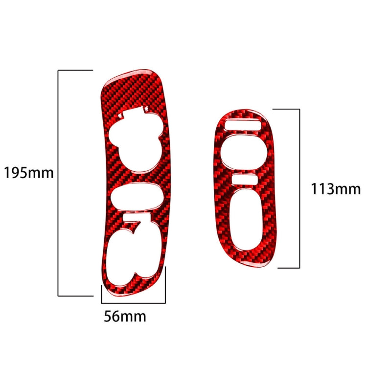 Premium Carbon Fibre Door Control Panel Sticker Set for Chevrolet Corvette C5 (1998-2004) - Left-Hand Drive