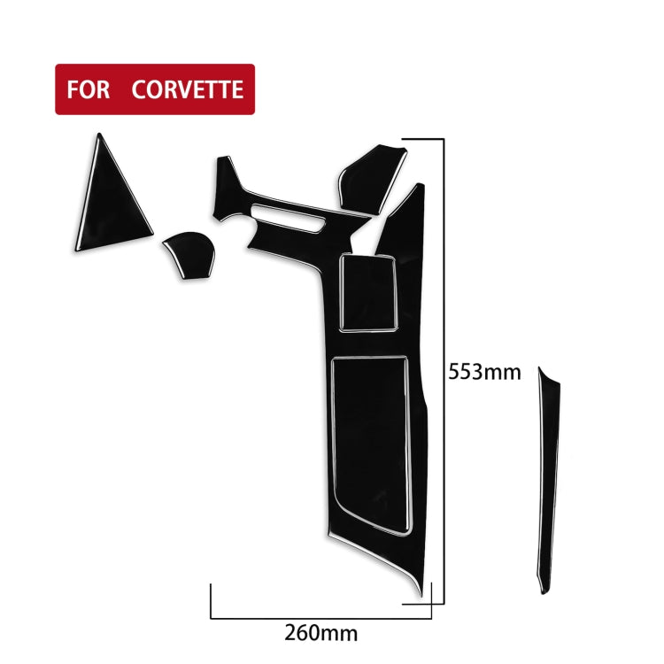Chevrolet Corvette C7 2014-2019 Luxurious 5-in-1 Cup Holder Decorative Sticker for Left Drive
