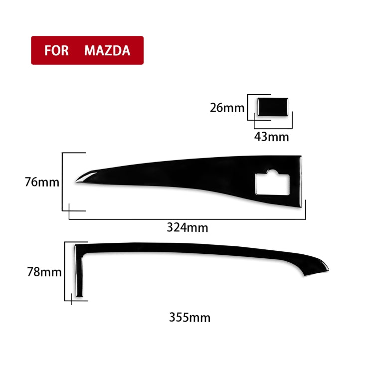 Mazda 3 Axela 2010-2013 Central Display Screen USB Decorative Sticker - Left Drive Elegance Enhancer