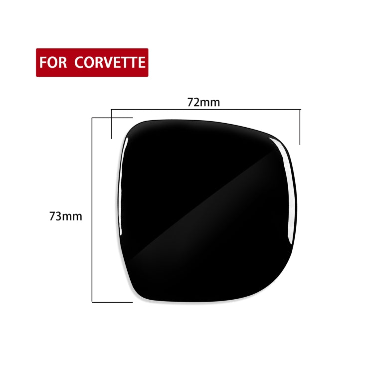 Chevrolet Corvette C5 1998-2004 Stylish Black ABS Water Cup Holder Decorative Sticker, Left-Hand Drive