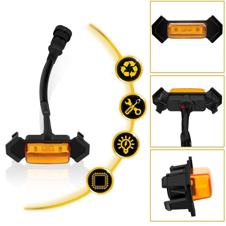 For Toyota Tacoma TRD 2016-2019 6 in 1 Car LED Front Grille Warning Lights, Daytime Running Lights & Wide Lights