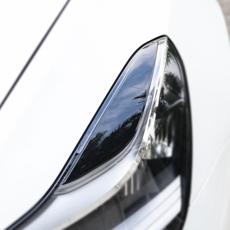 Car Smooth Surface Headlight Eyebrow for Tesla Model 3, Black