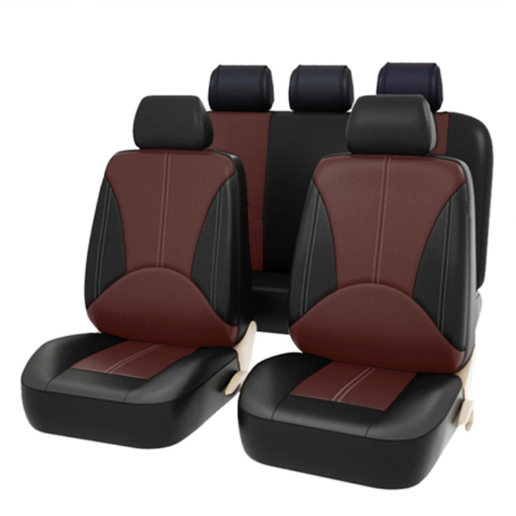 All-Weather 9-Piece PU Leather Car Mat Set for 5-Seater Vehicles