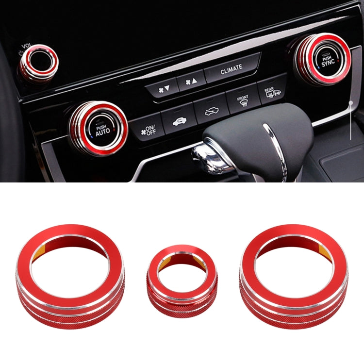 Set of 3 Premium Metal Air Conditioning Knob Covers for Honda CR-V 2017