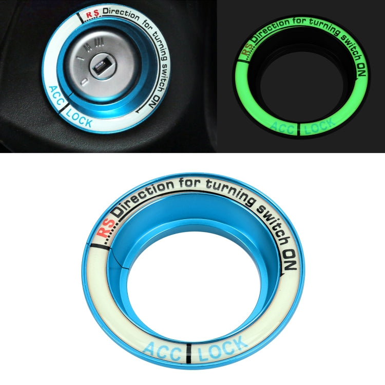 Fluorescent Aluminium Alloy Key Ring for Ford Vehicles - 3.2cm Inner Diameter