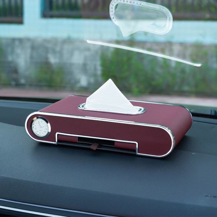 Diamond Dashboard Towel Dispenser with Parking Card, Phone Holder & Clock