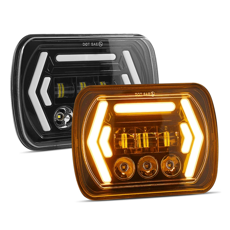 Car 7 inch Square DC9-30V LED Headlight Modification Accessories for Jeep Wrangler